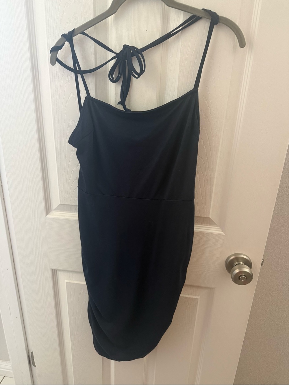 Free People Black Mini Dress with Strappy Tie Back
